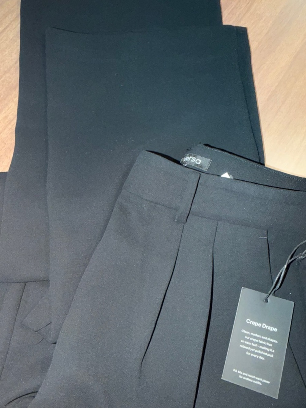 Loft Versa Black Crepe Drape Pleated Trousers - Picture 4 of 4